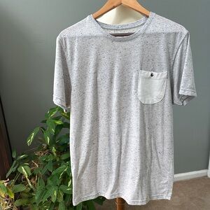 Casual Speckled Gray T-Shirt with Pocket